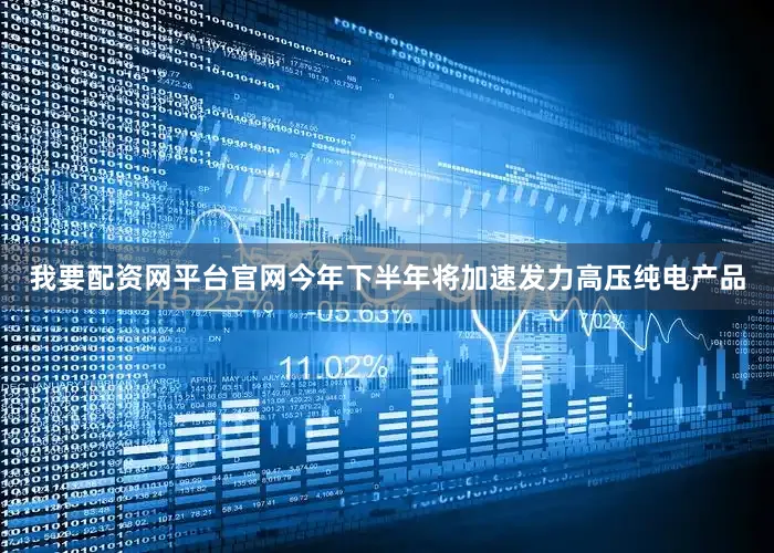 我要配资网平台官网今年下半年将加速发力高压纯电产品